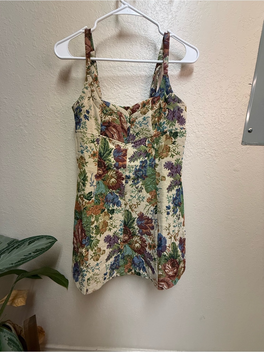 Floral Tapestry Midi Dress - Cream Multi